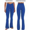 image:imageSunzel Hidden Butt Lifting Scrunch Flare Leggings for Women with Pockets No Front Seam Tummy Control Mini Flared Yoga PantsClassic Blue