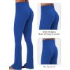 image:imageSunzel Hidden Butt Lifting Scrunch Flare Leggings for Women with Pockets No Front Seam Tummy Control Mini Flared Yoga PantsClassic Blue