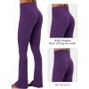 image:imageSunzel Hidden Butt Lifting Scrunch Flare Leggings for Women with Pockets No Front Seam Tummy Control Mini Flared Yoga PantsPurple