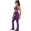 image:imageSunzel Hidden Butt Lifting Scrunch Flare Leggings for Women with Pockets No Front Seam Tummy Control Mini Flared Yoga PantsPurple