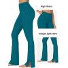 image:imageSunzel Sunzfly Split Hem Flare Leggings for Women High Waisted Casual Bootcut Flared Yoga Pants with Tummy ControlForest Green