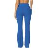 image:imageSunzel Sunzfly Womens Mini Flare Leggings with Pockets High Waisted Tummy Control Yoga Pants Bootcut Workout Gym CasualClassic Blue