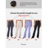 image:imageSunzel Sunzfly Womens Mini Flare Leggings with Pockets High Waisted Tummy Control Yoga Pants Bootcut Workout Gym CasualDeep Red