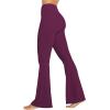 image:imageSunzel Womens Flare Leggings No Front Seam Flare Yoga Pants with Tummy Control Crossover High Waist  28  30  32  34Cherry Red