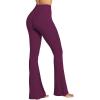 image:imageSunzel Womens Flare Leggings No Front Seam Flare Yoga Pants with Tummy Control Crossover High Waist  28  30  32  34Cherry Red