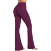 image:imageSunzel Womens Flare Leggings No Front Seam Flare Yoga Pants with Tummy Control Crossover High Waist  28  30  32  34Cherry Red