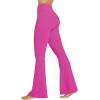 image:imageSunzel Womens Flare Leggings No Front Seam Flare Yoga Pants with Tummy Control Crossover High Waist  28  30  32  34Hot Pink