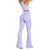 image:imageSunzel Womens Flare Leggings No Front Seam Flare Yoga Pants with Tummy Control Crossover High Waist  28  30  32  34Lilac