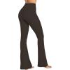 image:imageSunzel Womens Flare Leggings No Front Seam Flare Yoga Pants with Tummy Control Crossover High Waist  28  30  32  34Seal Brown