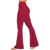 image:imageSunzel Womens Flare Leggings No Front Seam Flare Yoga Pants with Tummy Control Crossover High Waist  28  30  32  34True Red