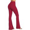 image:imageSunzel Womens Flare Leggings No Front Seam Flare Yoga Pants with Tummy Control Crossover High Waist  28  30  32  34True Red