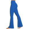 image:imageSunzel Flare Leggings Crossover Yoga Pants with Tummy Control High Waisted and Wide Leg No Front Seam Classic Blue Medium 30 Inseam
