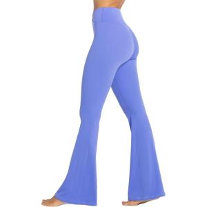 image:imageSunzel Womens Flare Leggings No Front Seam Flare Yoga Pants with Tummy Control Crossover High Waist  28  30  32  34Periwinkle