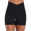 image:imageSunzel Sunlissia Hidden Butt Lifting Scrunch Biker Shorts Women Crossover High Waist Workout Shorts with Tummy ControlBlack