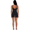 image:imageSunzel Sunlissia Hidden Butt Lifting Scrunch Biker Shorts Women Crossover High Waist Workout Shorts with Tummy ControlBlack