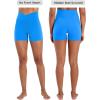 image:imageSunzel Sunlissia Hidden Butt Lifting Scrunch Biker Shorts Women Crossover High Waist Workout Shorts with Tummy ControlClassic Blue