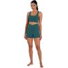 image:imageSunzel Sunlissia Hidden Butt Lifting Scrunch Biker Shorts Women Crossover High Waist Workout Shorts with Tummy ControlForest Green