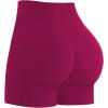 image:imageSunzel Sunlissia Hidden Butt Lifting Scrunch Biker Shorts Women Crossover High Waist Workout Shorts with Tummy ControlSangria