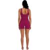 image:imageSunzel Sunlissia Hidden Butt Lifting Scrunch Biker Shorts Women Crossover High Waist Workout Shorts with Tummy ControlSangria