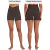 image:imageSunzel Sunlissia Hidden Butt Lifting Scrunch Biker Shorts Women Crossover High Waist Workout Shorts with Tummy ControlSeal Brown