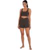 image:imageSunzel Sunlissia Hidden Butt Lifting Scrunch Biker Shorts Women Crossover High Waist Workout Shorts with Tummy ControlSeal Brown