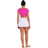 image:imageSunzel Womens Short Sleeve Crop Top with Built in Bra Athletic Yoga T Shirt Casual Fitted Workout Gym Active Tee with PaddingHot Pink