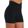 image:imageSunzel Sunlissia Hidden Butt Lifting Scrunch Biker Shorts Women Crossover High Waist Workout Shorts with Tummy ControlBlack