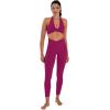 image:imageSunzel Butt Lifting Scrunch Leggings for Women with Pockets No Front Seam Crossover Workout Booty Yoga Pants Tummy ControlSangria