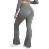 image:imageSunzel Flare Leggings Crossover Yoga Pants with Tummy Control HighWaisted and Wide LegCoastal Gray