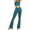 image:imageSunzel Flare Leggings Crossover Yoga Pants with Tummy Control HighWaisted and Wide LegForest Green 