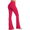 image:imageSunzel Flare Leggings Crossover Yoga Pants with Tummy Control HighWaisted and Wide LegTrue Red