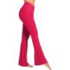 image:imageSunzel Flare Leggings Crossover Yoga Pants with Tummy Control HighWaisted and Wide LegTrue Red