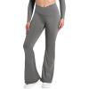 image:imageSunzel Flare Leggings Crossover Yoga Pants with Tummy Control HighWaisted and Wide LegCoastal Gray