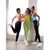 image:imageSunzel Free to Be Tank Crop Ribbed Tank Tops Seamless Racerback Camisoles No pad Camis Cropped Workout Gym YogaDarkred Gumpink Grey3pcscrop
