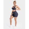 image:imageSunzel No Front Seam High Waist Gym Shorts for Women Squat Proof Biker Shorts with Tummy Control for Yoga Workout RunningAsh Blue