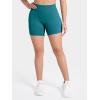 image:imageSunzel No Front Seam High Waist Gym Shorts for Women Squat Proof Biker Shorts with Tummy Control for Yoga Workout RunningDeep Lagoon