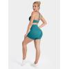 image:imageSunzel No Front Seam High Waist Gym Shorts for Women Squat Proof Biker Shorts with Tummy Control for Yoga Workout RunningDeep Lagoon