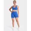 image:imageSunzel No Front Seam High Waist Gym Shorts for Women Squat Proof Biker Shorts with Tummy Control for Yoga Workout RunningFrench Blue