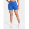 image:imageSunzel No Front Seam High Waist Gym Shorts for Women Squat Proof Biker Shorts with Tummy Control for Yoga Workout RunningFrench Blue
