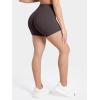 image:imageSunzel No Front Seam High Waist Gym Shorts for Women Squat Proof Biker Shorts with Tummy Control for Yoga Workout RunningSeal Brown