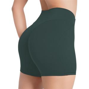 image:imageSunzel No Front Seam High Waist Gym Shorts for Women Squat Proof Biker Shorts with Tummy Control for Yoga Workout RunningJasper Green