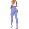 image:imageSunzel Nunaked Workout Leggings for Women Tummy Control Compression Workout Gym Yoga Pants High Waist amp No Front Seam Periwinkle Medium 26