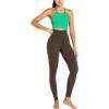 image:imageSunzel Sunzfly Workout Leggings for Women Tummy Control Compression Workout Gym Yoga Pants High Waist amp No Front Seam LycraCoffee Brown