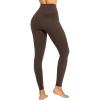 image:imageSunzel Sunzfly Workout Leggings for Women Tummy Control Compression Workout Gym Yoga Pants High Waist amp No Front Seam LycraCoffee Brown