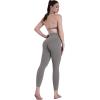 image:imageSustainable Butt Lifting Capri Leggings with Pockets for Women High Waisted No Front Seam Tummy Control Workout Yoga PantsCharcoal Gray