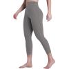 image:imageSustainable Butt Lifting Capri Leggings with Pockets for Women High Waisted No Front Seam Tummy Control Workout Yoga PantsCharcoal Gray