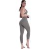 image:imageSustainable Butt Lifting Capri Leggings with Pockets for Women High Waisted No Front Seam Tummy Control Workout Yoga PantsCharcoal Gray