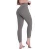 image:imageSustainable Butt Lifting Capri Leggings with Pockets for Women High Waisted No Front Seam Tummy Control Workout Yoga PantsCharcoal Gray
