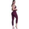 image:imageSustainable Butt Lifting Capri Leggings with Pockets for Women High Waisted No Front Seam Tummy Control Workout Yoga PantsCherry Red