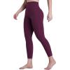 image:imageSustainable Butt Lifting Capri Leggings with Pockets for Women High Waisted No Front Seam Tummy Control Workout Yoga PantsCherry Red